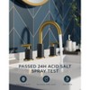 Mixxidea Bathroom Faucet 3 Hole, 8" Black&Gold - 2 of 3