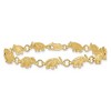 Black Bow Jewelry 14k Yellow Gold Elephant Trunks Raised Bracelet - 8 Inch - 3 of 4
