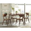 Simple Relax Set of 2 Dining Side Chairs in Beige and Chesnut - 4 of 4