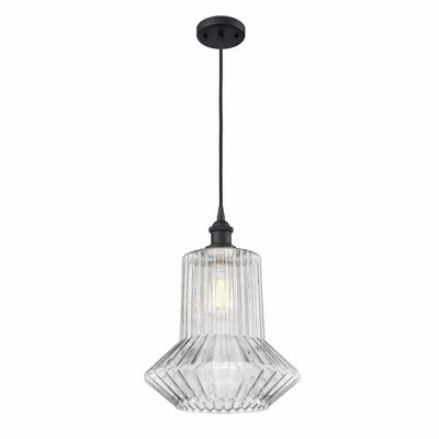 Springwater - 1 Light Cord Hung Mini Pendant In Industrial Style-14 Inches Tall and 12 Inches Wide
