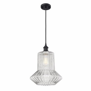 Springwater - 1 Light Cord Hung Mini Pendant In Industrial Style-14 Inches Tall and 12 Inches Wide - 1 of 1