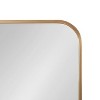 Kate and Laurel Zayda Radius Rectangle Framed Wall Mirror, 16x48, Gold - 3 of 4