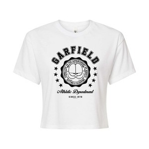 Women's - Garfield - Varsity Seal Cropped Graphic T-Shirt - 1 of 4