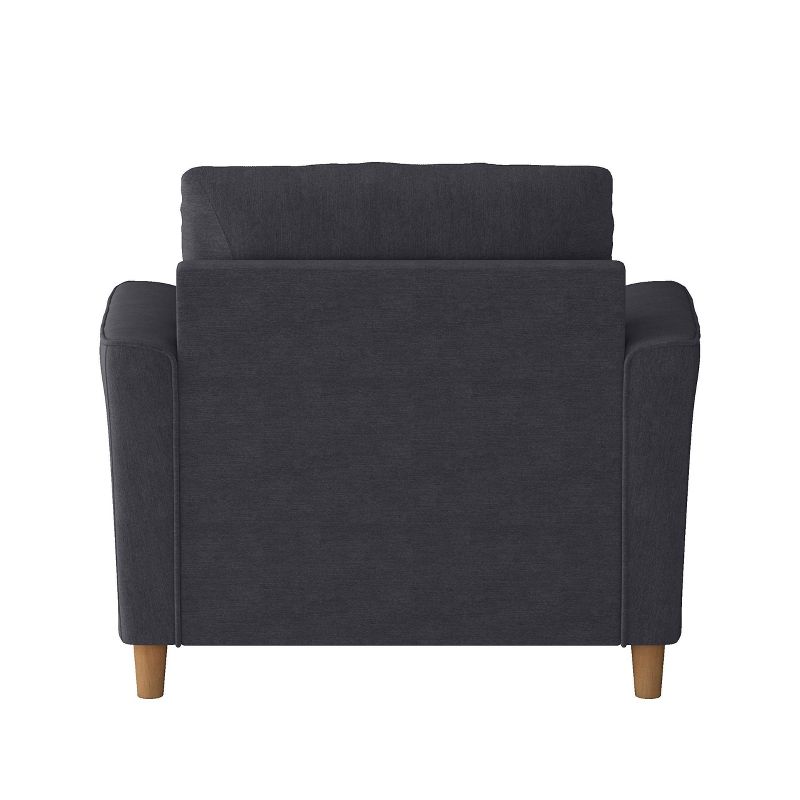 Georgia Upholstered Accent Armchair and a Half - CorLiving, 5 of 8