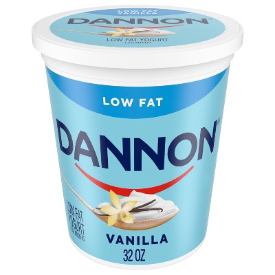 Dannon Low Fat Non-GMO Project Verified Vanilla Yogurt - 32oz Tub