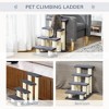 Whisen Cat Tree & Pet Tower with 4 Steps for High Beds Couch, Cute Stair Shaped Cat Tree - Gray - 4 of 4