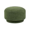 PAGED 15" Mushroom Ottoman Round Upholstered Foot Stool with High Density Foam, Wood Frame for Living Room, Entryway - 2 of 4