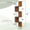 Sorbus 5-Tier Zig Zag Floating Corner Wall Bookshelf Unit – (40" Tall) for Living Room, Bedroom, Office, & More - Space-Saving Storage Solution - 3 of 4