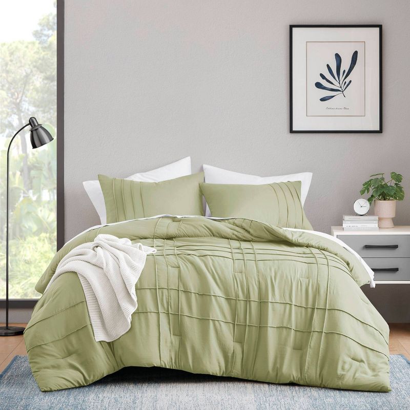 Porter Soft Washed Durable Pleated Comforter Set - 510 Design, 1 of 15
