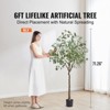 VEVOR Artificial Eucalyptus Tree, 6 FT Tall Faux Plant, Secure PE Material & Anti-Tip Tilt Protection Low-Maintenance Plant, Green - 3 of 4