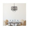 Elegant Lighting Elise 17 inch pendant in black - 2 of 4