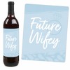 Big Dot of Happiness Dusty Blue Elegantly Simple - Wedding or Bridal Shower Guest Party Favors Decorations  - Wine Bottle Label Stickers - Set of 4 - 3 of 4
