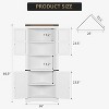 67 Inch Tall Corner Cabinet with Glass Door, Freestanding Wooden Corner Storage Cabinet , Space Saving Design, for Bathroom, Kitchen - 3 of 4