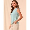 INSPIRE CHIC Women's Ruffled Sleeveless Work Business Vintage Blouses - 4 of 4