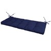 NewHome"Non-Slip Bench Seat Cushion with Ties for Indoor/Outdoor Furniture, 51.18x19.68in for Patio"blue 8cm thick - 4 of 4