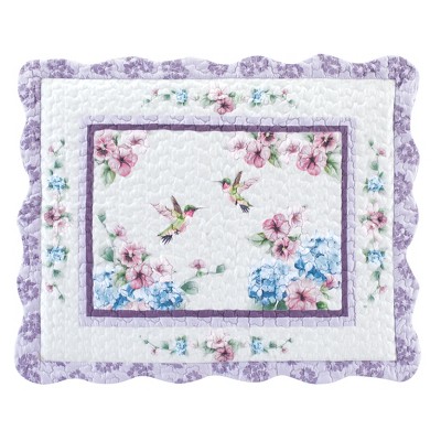 Collections Etc Hummingbird Floral  Sham