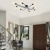 Rennnsan Stenvia 47"W 8-Light Geometric Glass Industrial Dimmable Semi Flush Mount in Black - 4 of 4
