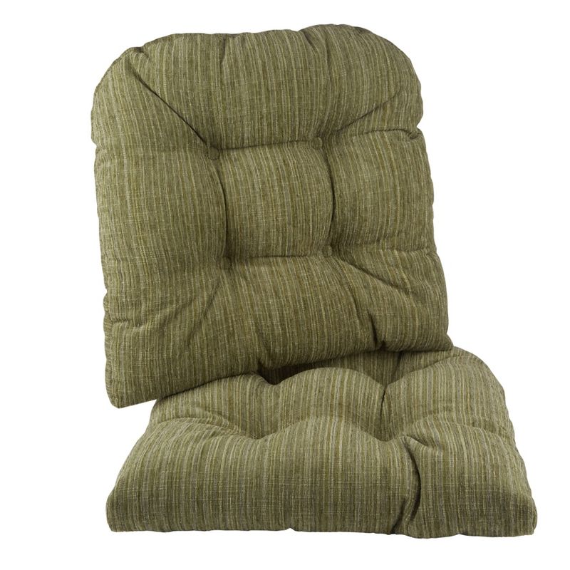 Gripper 17&#34; x 17&#34; Non-Slip Polar Chenille Tufted Universal Chair Cushions Set of 2 - Jade, 4 of 6