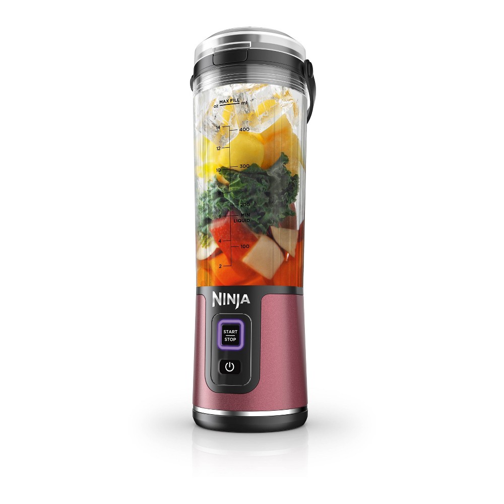 Ninja Blast 18oz Portable Blender Metallic Cherry BC151RD: 1-Speed, Dishwasher-Safe, Personal Blender, 1-Year Warranty