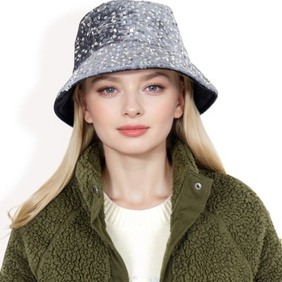 Anna-Kaci Women's Sequin Bucket Hat with Sparkling Design and Reversible Feature for Stylish Casual or Party Looks