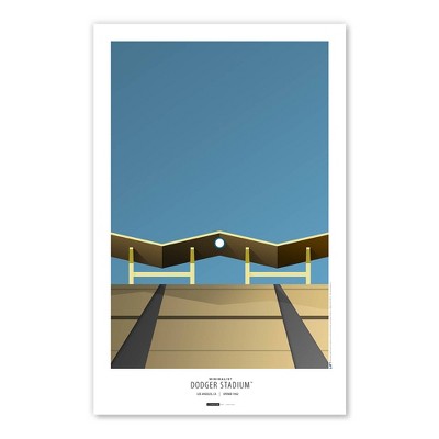 MLB Los Angeles Dodgers Stadium Pavilions Art Poster