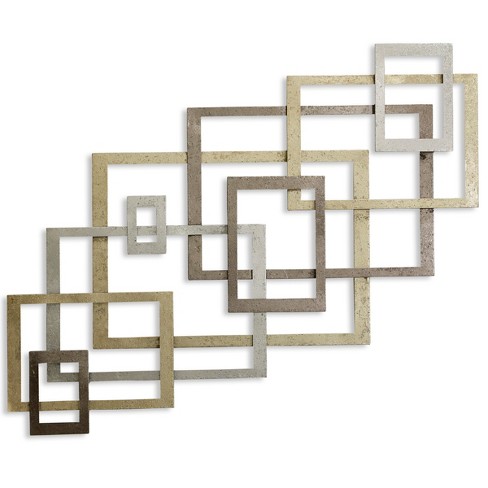 31 75 Square Metal Decorative Wall Art Gold Stylecraft Target