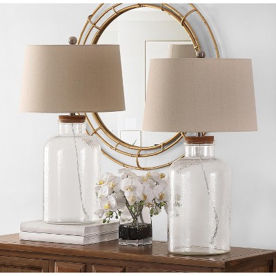 Caden Glass Table Lamp  (Set of 2) - Clear - Safavieh