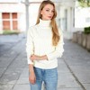 Anna-Kaci Women's Long Sleeve Cable Knit Turtleneck Sweater Soft Warm Cozy Pullover Classic Design - 4 of 4