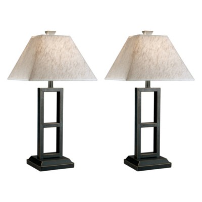 Deidra Metal Set Of 2 Table Lamp Black  - Signature Design by Ashley
