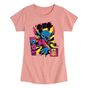 Girls' - Disney - Lilo & Stitch Fitted Short Sleeve Graphic T-Shirt - 1 of 4