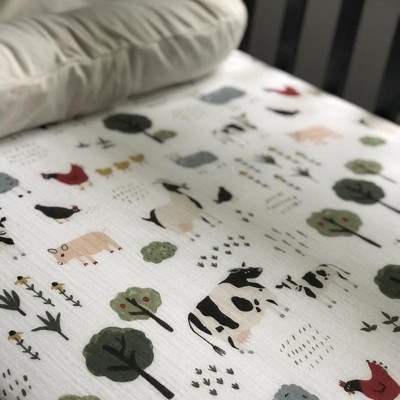 Red rover cotton muslin crib sale sheets