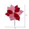 Vickerman 17" Glitter Poinsettia Stem - 2 of 2
