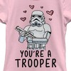 Girl's Star Wars Valentine's Day You're A Trooper T-Shirt - 2 of 4