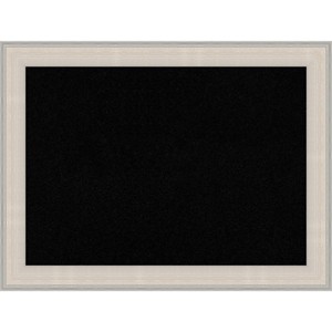 Amanti Art 32"x24" Cottage Wood Frame Black Cork Board White/Silver - : Wall Mounted Bulletin Board, Custom Framed, Home Organization - 1 of 4