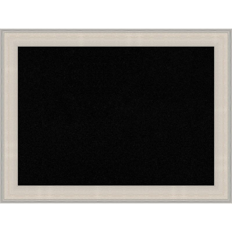 32&#34;x24&#34; Cottage Wood Frame Black Cork Board White/Silver - Amanti Art, 1 of 12