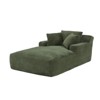 AENKYO Oversized Sleeper Sofa Bed & Cloud Lounge Chair, 2 Pillows Corduroy Upholstered Sofa No Assembly Required for Living Room - 4 of 4