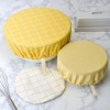 Design Imports Reusable Cotton Dish Covers Set/3, Yarrow Yellow - 4 of 4