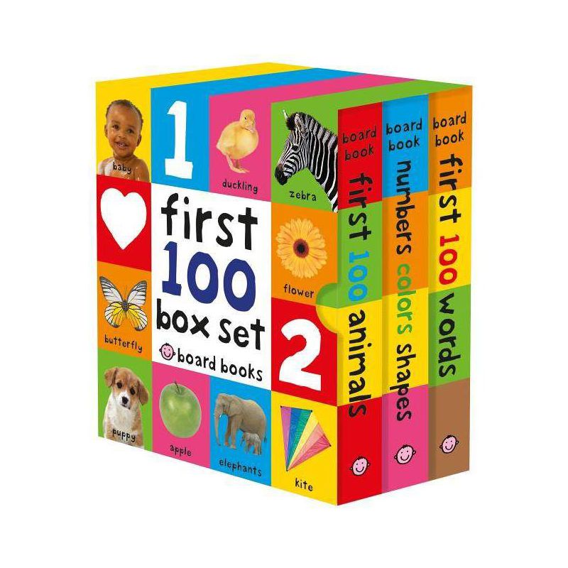 First 100 Board Book Box Set (3 Books) - by Roger Priddy (Mixed Media Product), 1 of 2