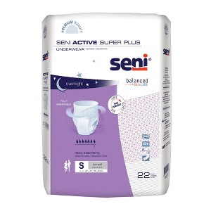 Seni Active Super Plus Disposable Underwear Pull On with Tear Away Seams Small, S-SM22-AP1, Heavy - 1 of 4
