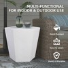 UPHA 24-Inch Hexagon Outdoor Coffee Table – Magnesium Oxide Coffee Table for Patio, Backyard & Garden - 4 of 4