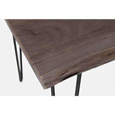 Nature's Edge 52'' Slate & Chestnut Solid Acacia Live Edge Counter Table