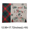 Unique Bargains Christmas Place Mats Linen Red Green Beige White 13"x17.7" 2 Pcs - 3 of 4
