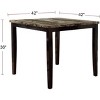 NicBex Dining Table Set for 4 Counter Height Faux Marble Tabletop with 4 Upholstered Chairs for Dining Room - 2 of 4