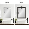 Amanti Art Mirror Makeover Bathroom Mirror Frame Border Kit - Fully Assembled Peel and Stick Frame - Mirror NOT Included - Rustic Plank Narrow Trim - 4 of 4