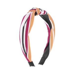 Unique Bargains Grace Stripe Pattern Wide Cross Headbands1 Pc - 1 of 4