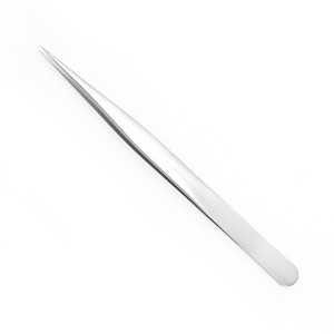 Unique Bargains Women's Mirror Light Peacock Eyelash Extension Tweezers Silver Tone 1 Pc - 1 of 3