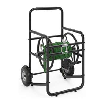 Tebru G1/2 Hose Reel Cart With Wheels Portable Garden Lawn Yard Water Pipe  Winder Organizer For 35m Hose,Garden Accessory,Garden Hose Cart 