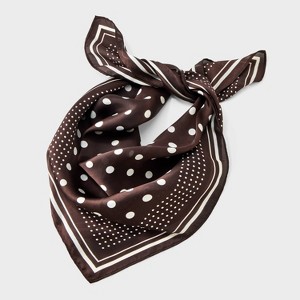 Polka Dot Pattern Square Scarf - A New Day™ Brown : Target