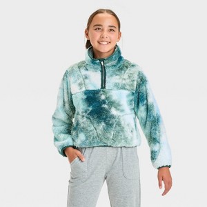 Girls' Faux Shearling Fleece Pullover Sweatshirt - All In Motion™ - 1 of 3