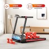 DeerRun 2.5HP Folding Treadmill APP Control , 300LB Walking Pad Running Data Analysis, Gift Smart Treadmills ,BlackRed - 4 of 4